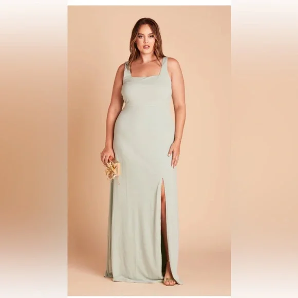 Dresses | Perfect Condition Sage Green Long Convertible Bow Dress | Poshmark